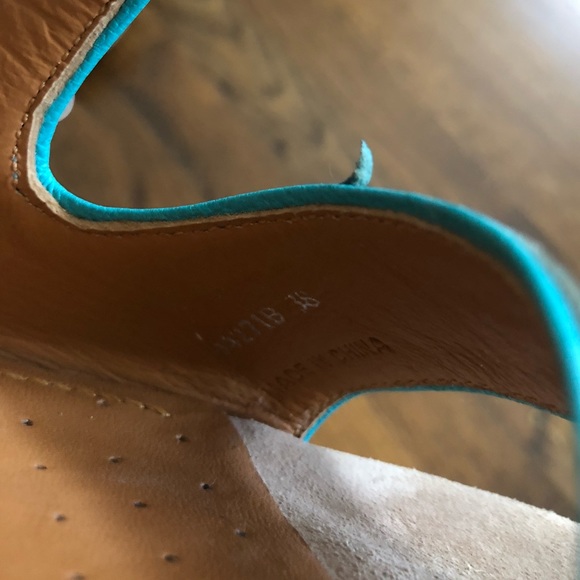 Geox D Nurit B Turquoise Python Platform Sandals - Picture 7 of 8